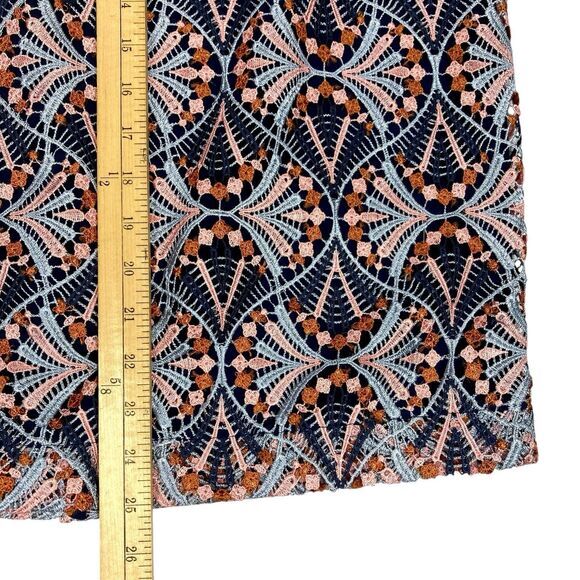 Anthropologie Pencil Skirt Women 4 Moulinette Soeurs Svetla Crochet Lace Elegant - Picture 9 of 11